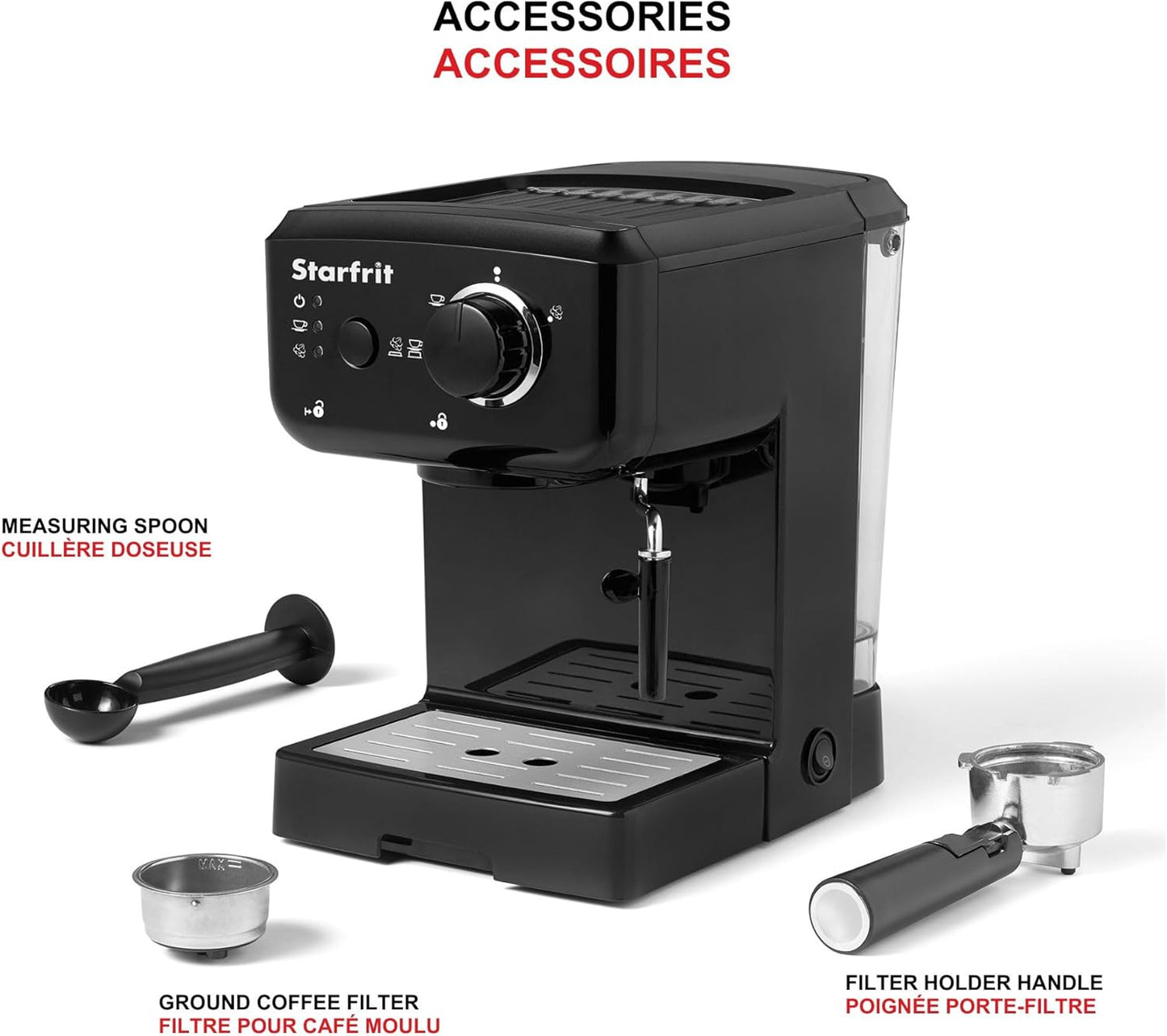 Starfrit Espresso & Cappuccino Coffee Machine – 1.2L