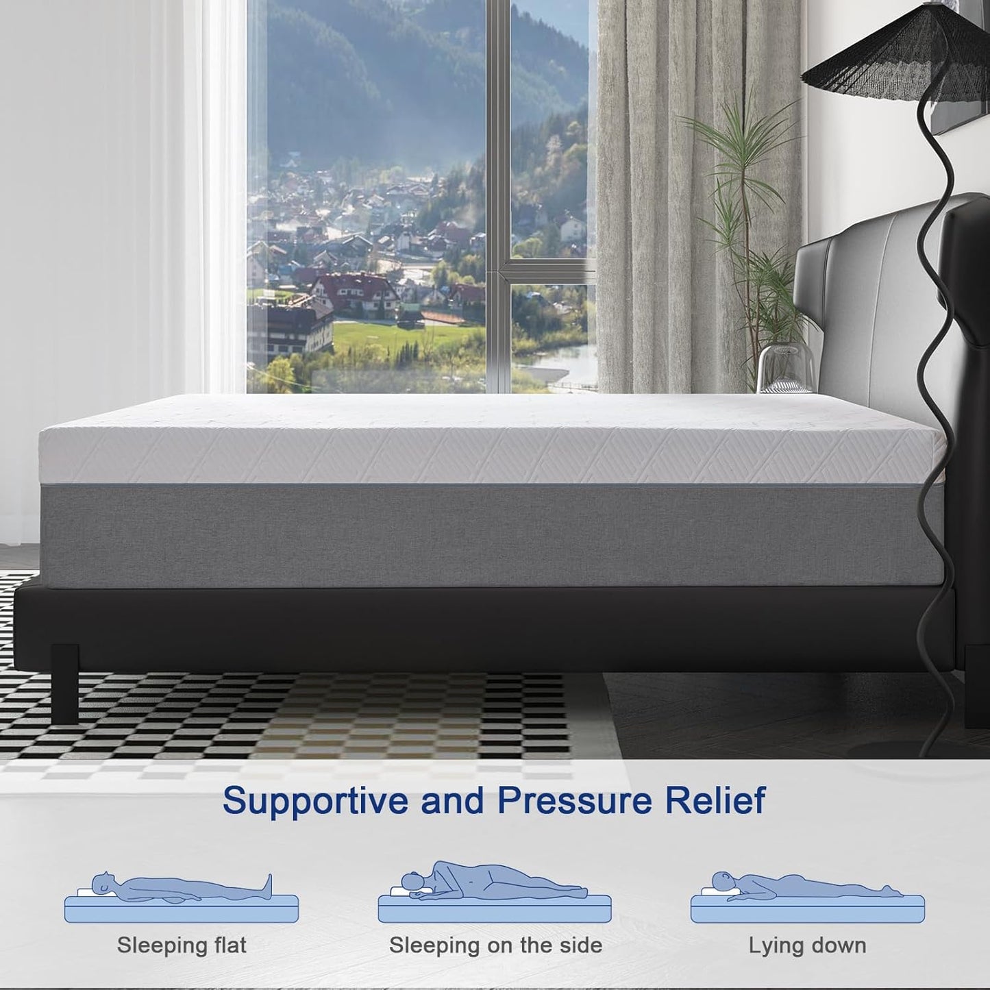 Lukace Queen Size 10-Inch Memory Foam Mattress