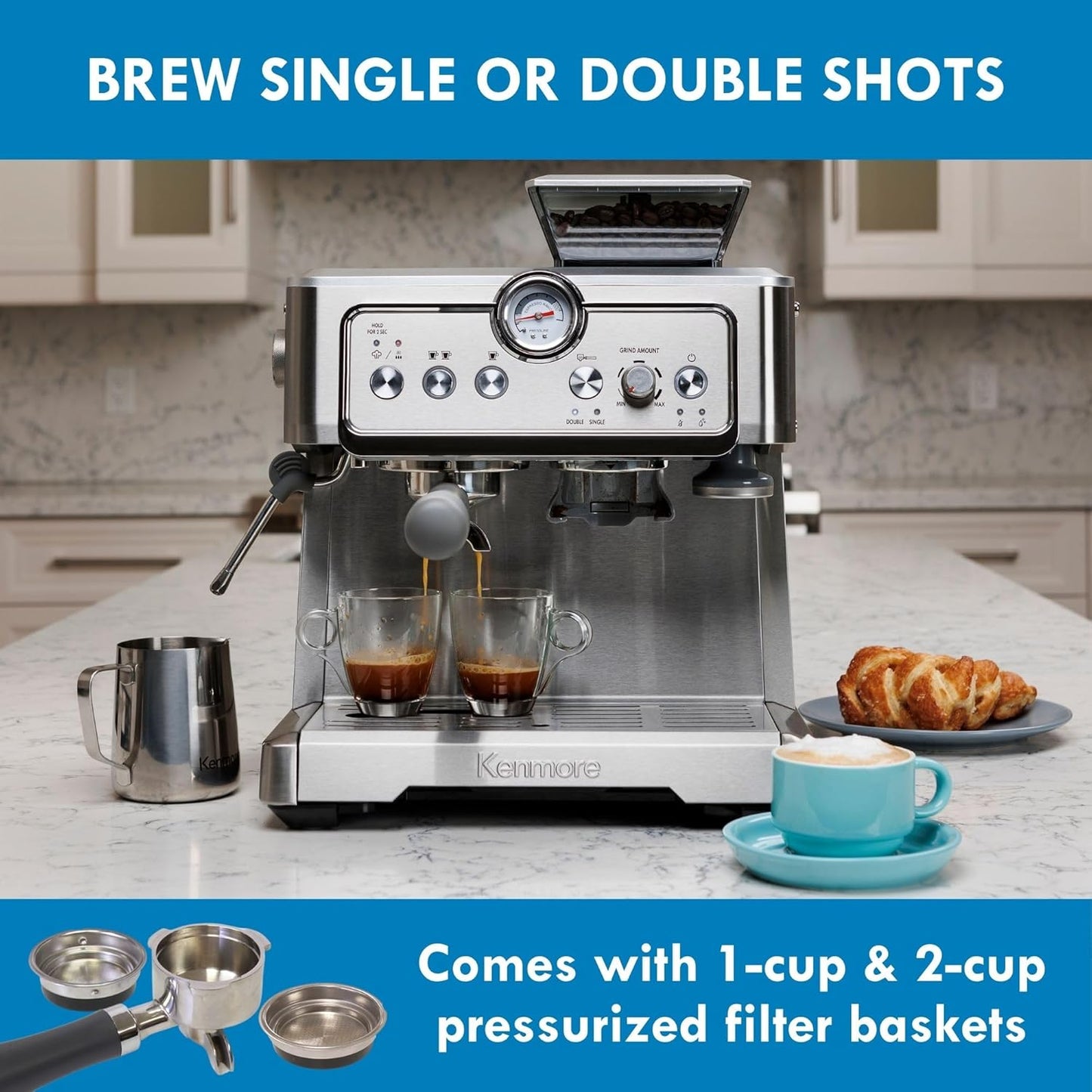 The Kenmore Espresso Machine with Grinder