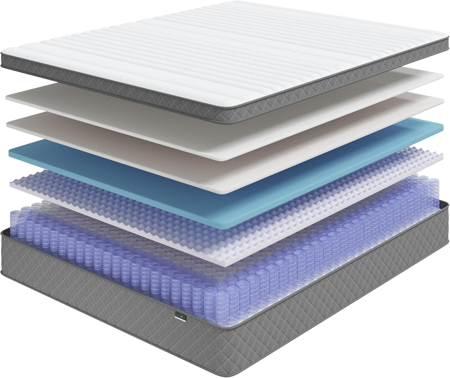 12’’ Queen Hybrid Mattress with Cooling Gel and Medium Firm support