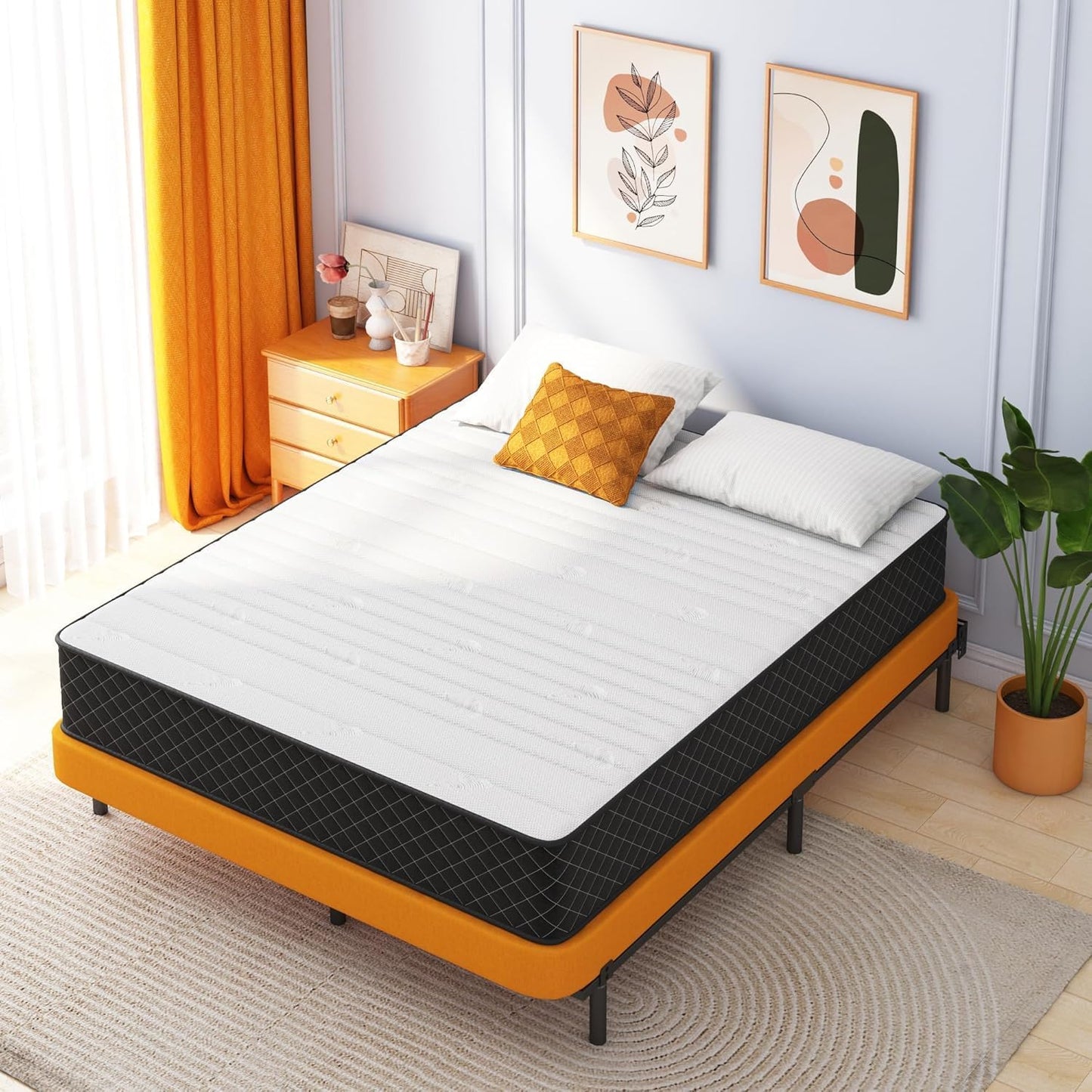 Swbvs Queen Hybrid Mattress – 12″ Memory Foam & Pocket Spring