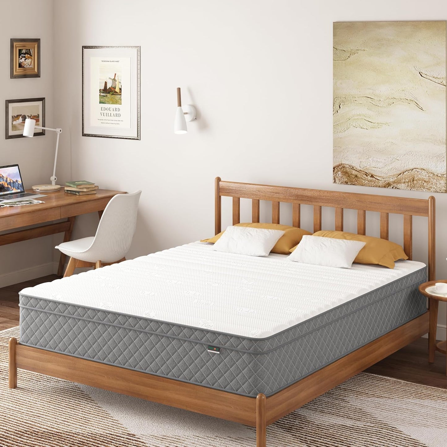 12’’ Queen Hybrid Mattress with Cooling Gel and Medium Firm support