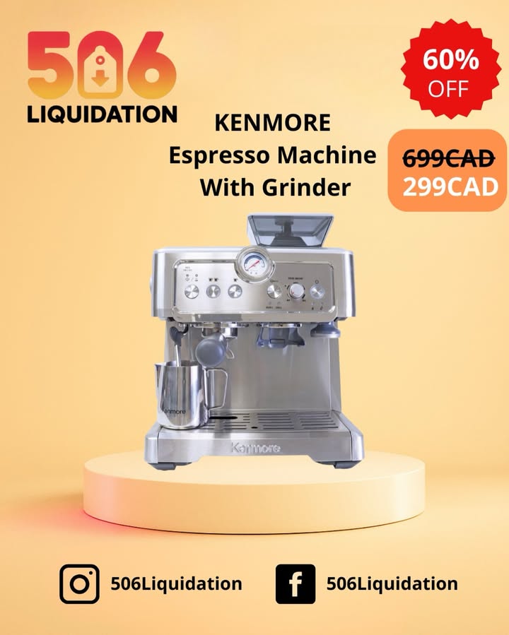 The Kenmore Espresso Machine with Grinder