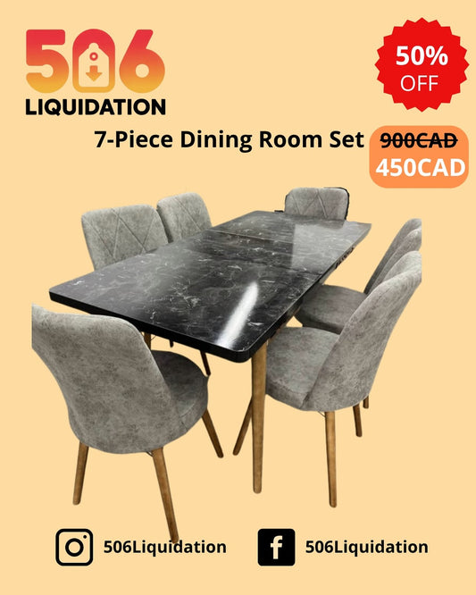 7-Piece Dining Room Set - Gray
