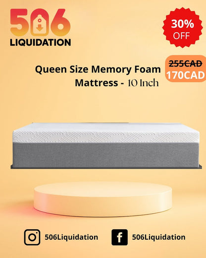 Lukace Queen Size 10-Inch Memory Foam Mattress