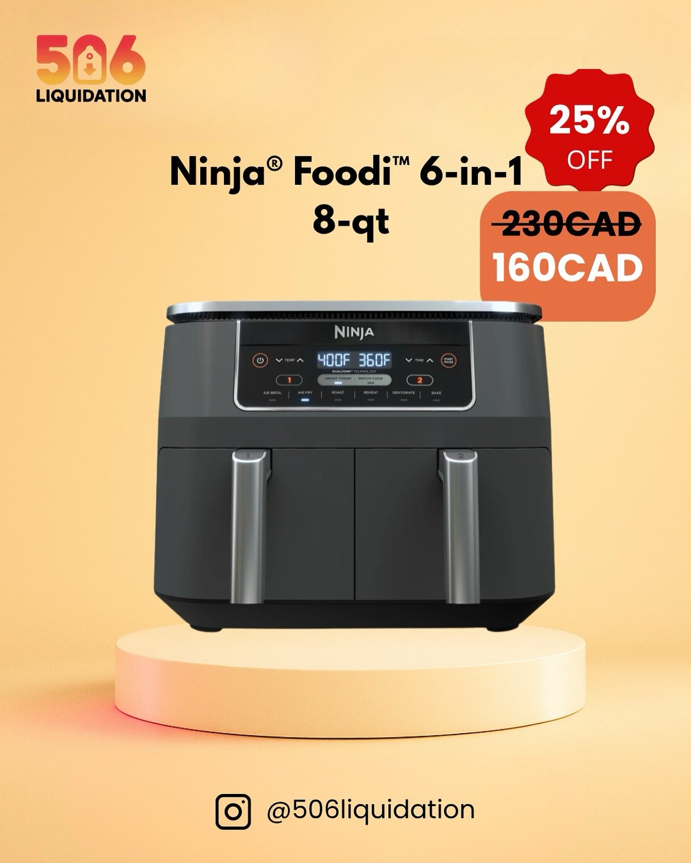 The Ninja®️ Foodi™️ 6-in-1 – 8 qt