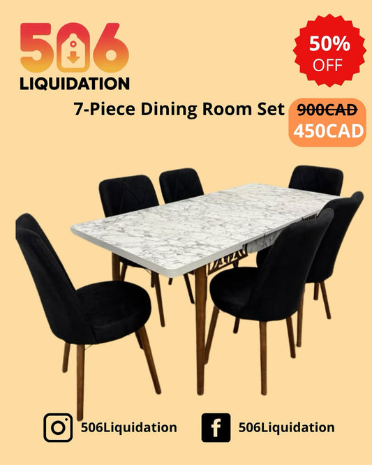 7-Piece Dining Room Set - Black