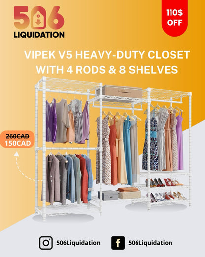 VIPEK V5 Heavy Duty Portable Closet Wardrobe Rack