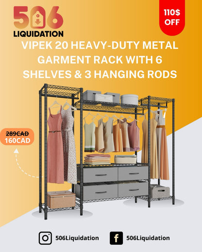 VIPEK V20 Heavy Duty Wire Garment Rack