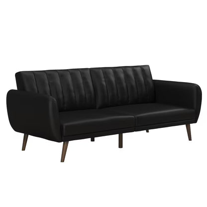 Dorel Novogratz Brittany Futon Sofa Bed – Black Faux Leather
