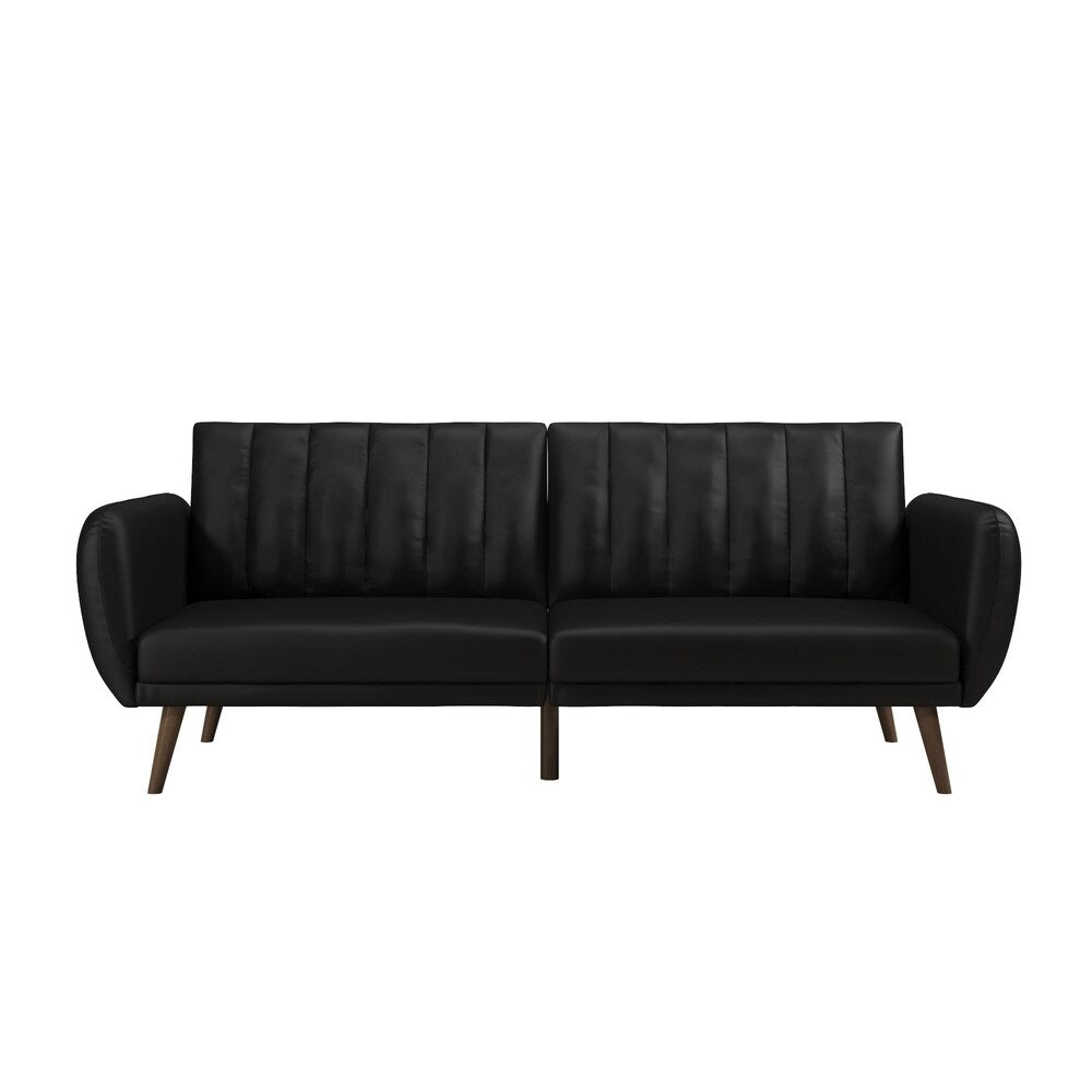 Dorel Novogratz Brittany Futon Sofa Bed – Black Faux Leather