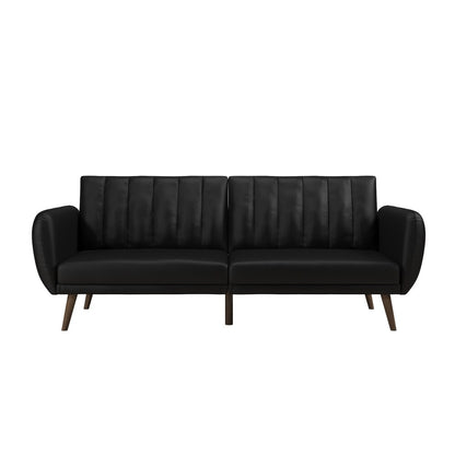 Dorel Novogratz Brittany Futon Sofa Bed – Black Faux Leather