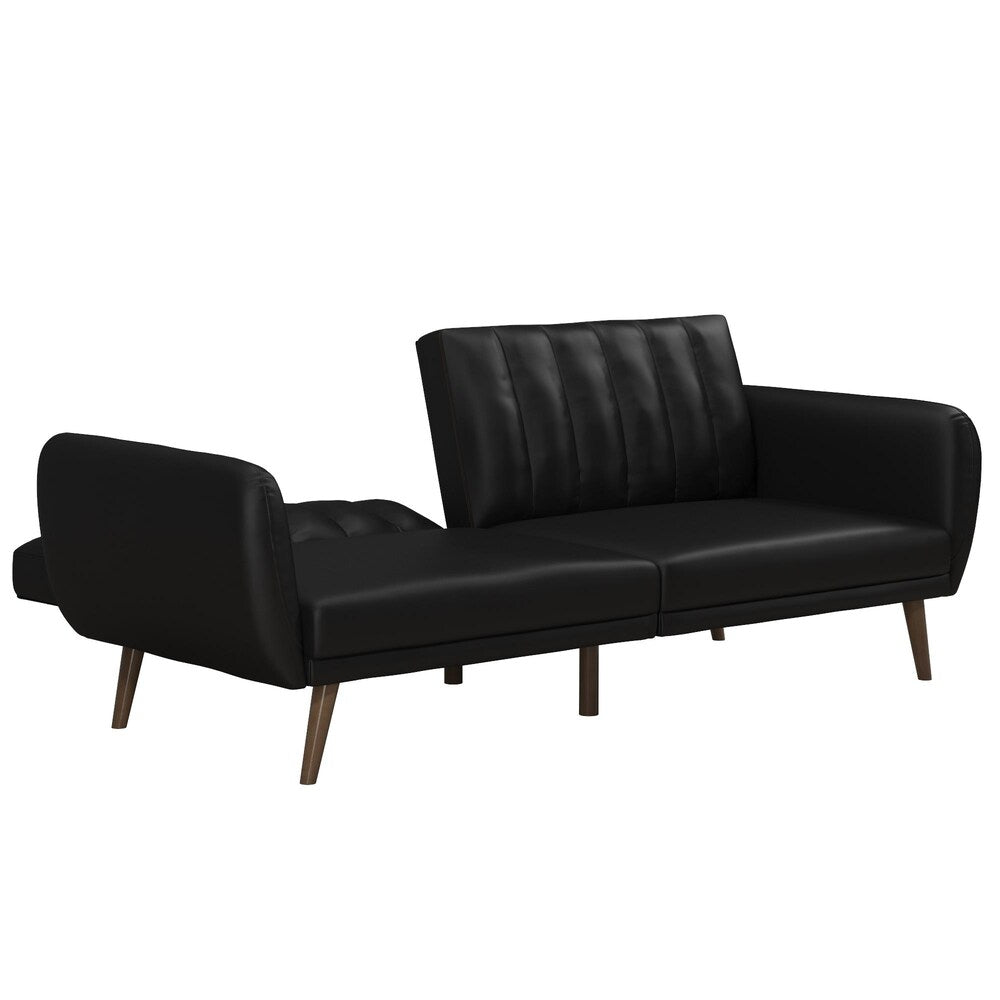 Dorel Novogratz Brittany Futon Sofa Bed – Black Faux Leather
