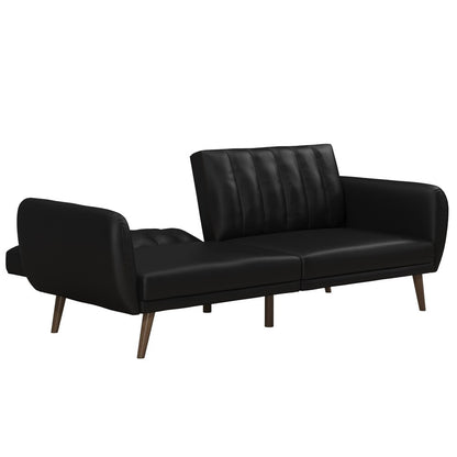 Dorel Novogratz Brittany Futon Sofa Bed – Black Faux Leather
