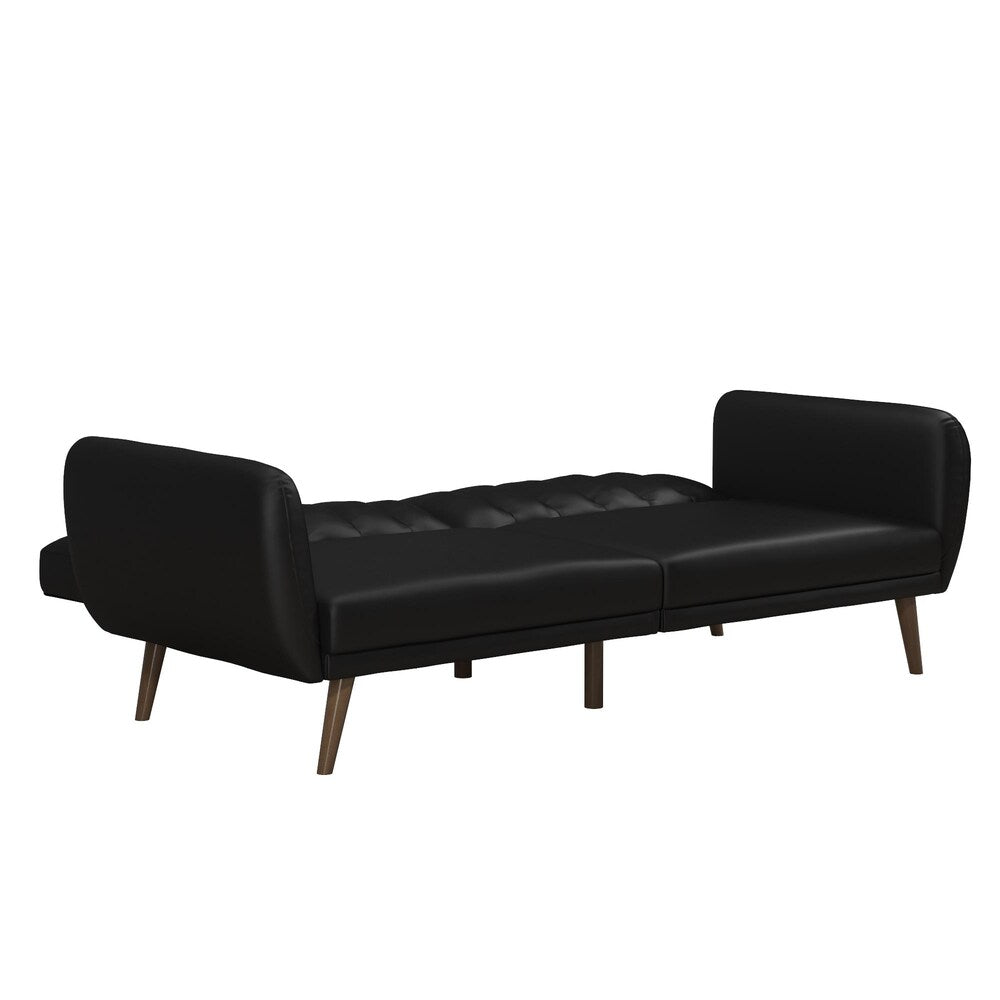 Dorel Novogratz Brittany Futon Sofa Bed – Black Faux Leather