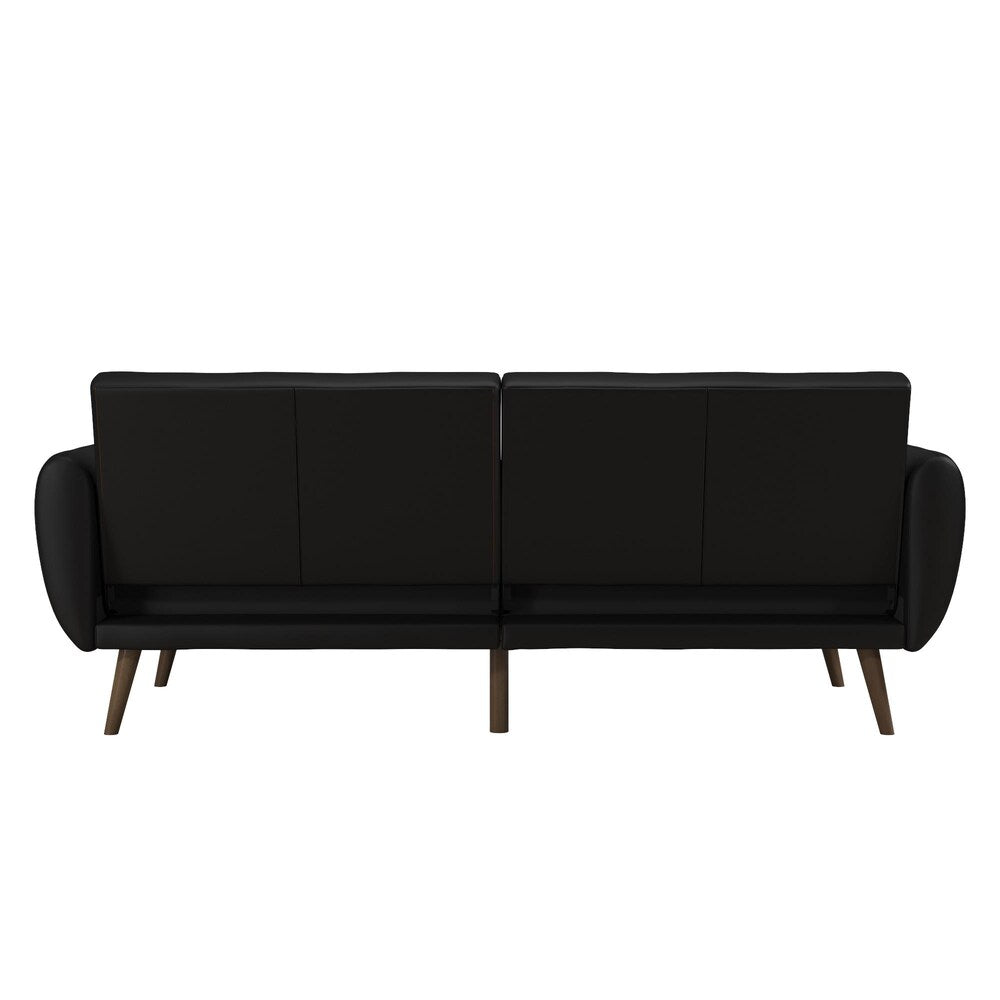 Dorel Novogratz Brittany Futon Sofa Bed – Black Faux Leather